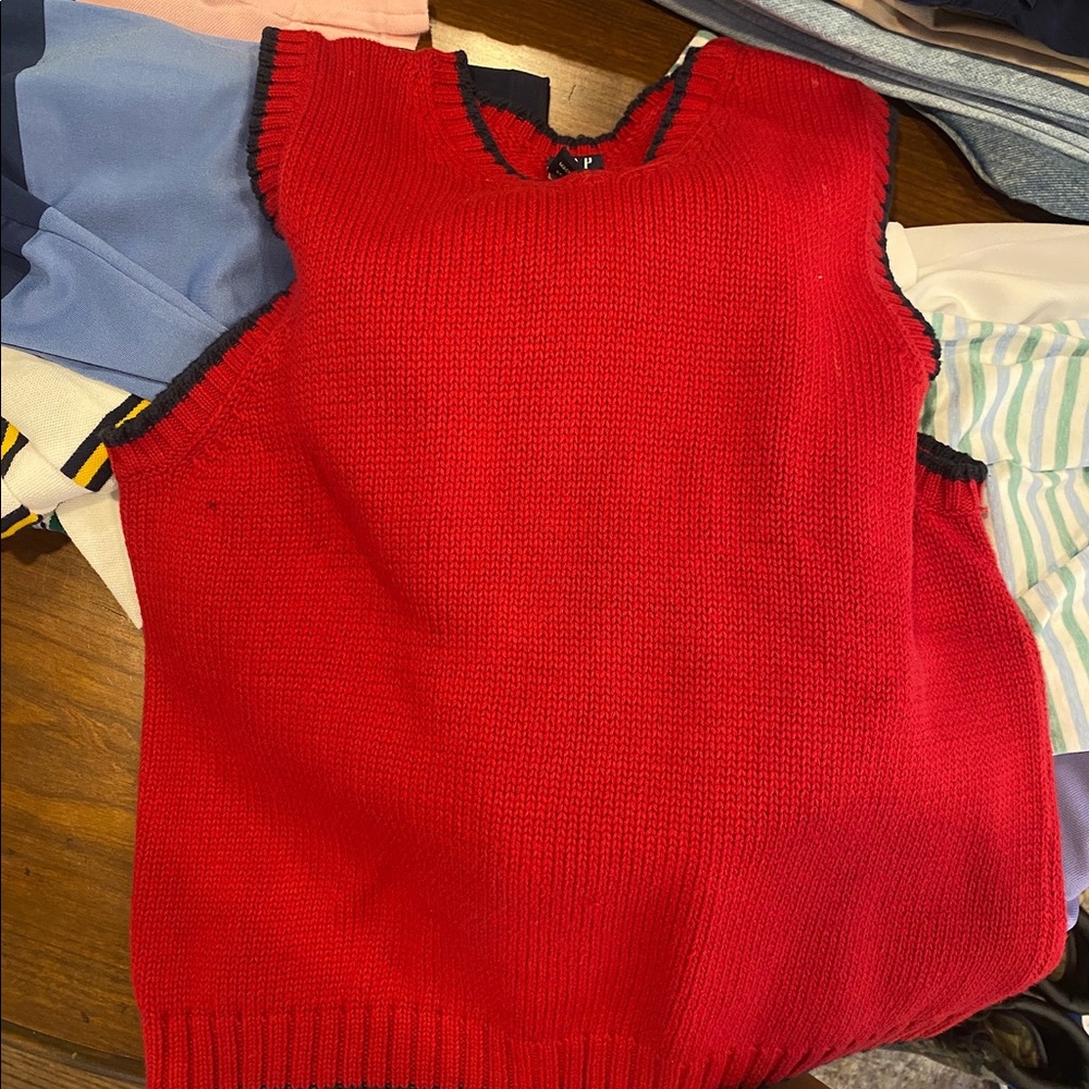 Red boys vest
